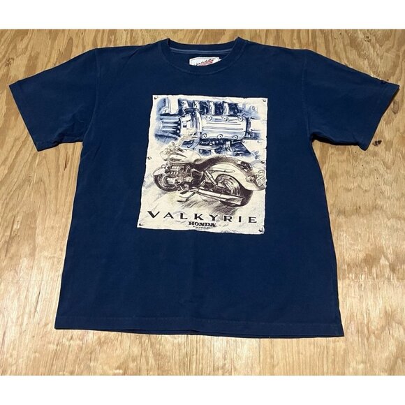 Vintage Honda Racing Shirt Mens‎ L Blue 1996 Graphic Tee 90s